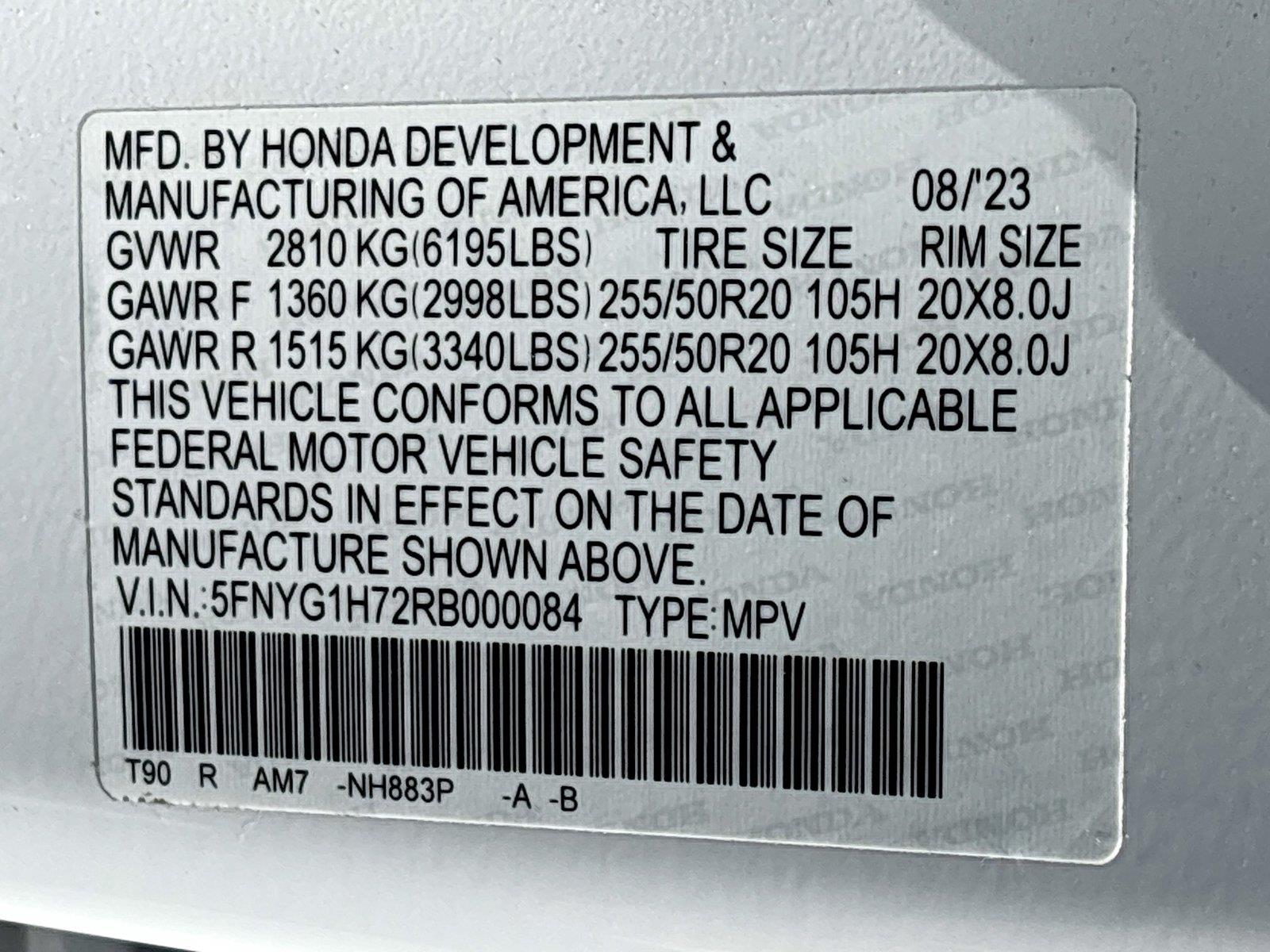 2024 Honda Pilot Touring