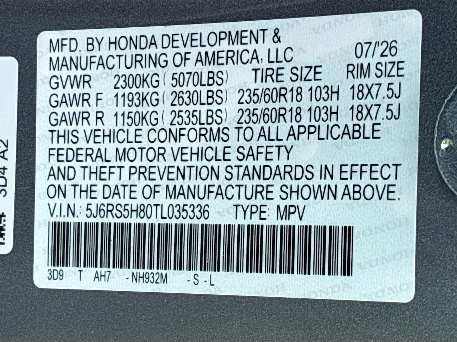 2026 Honda CR-V Hybrid Sport-L