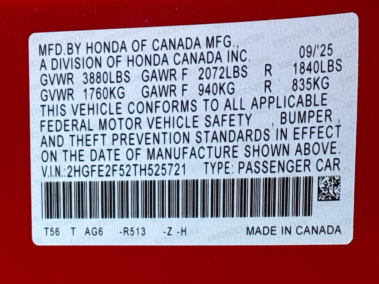 2026 Honda Civic Sport