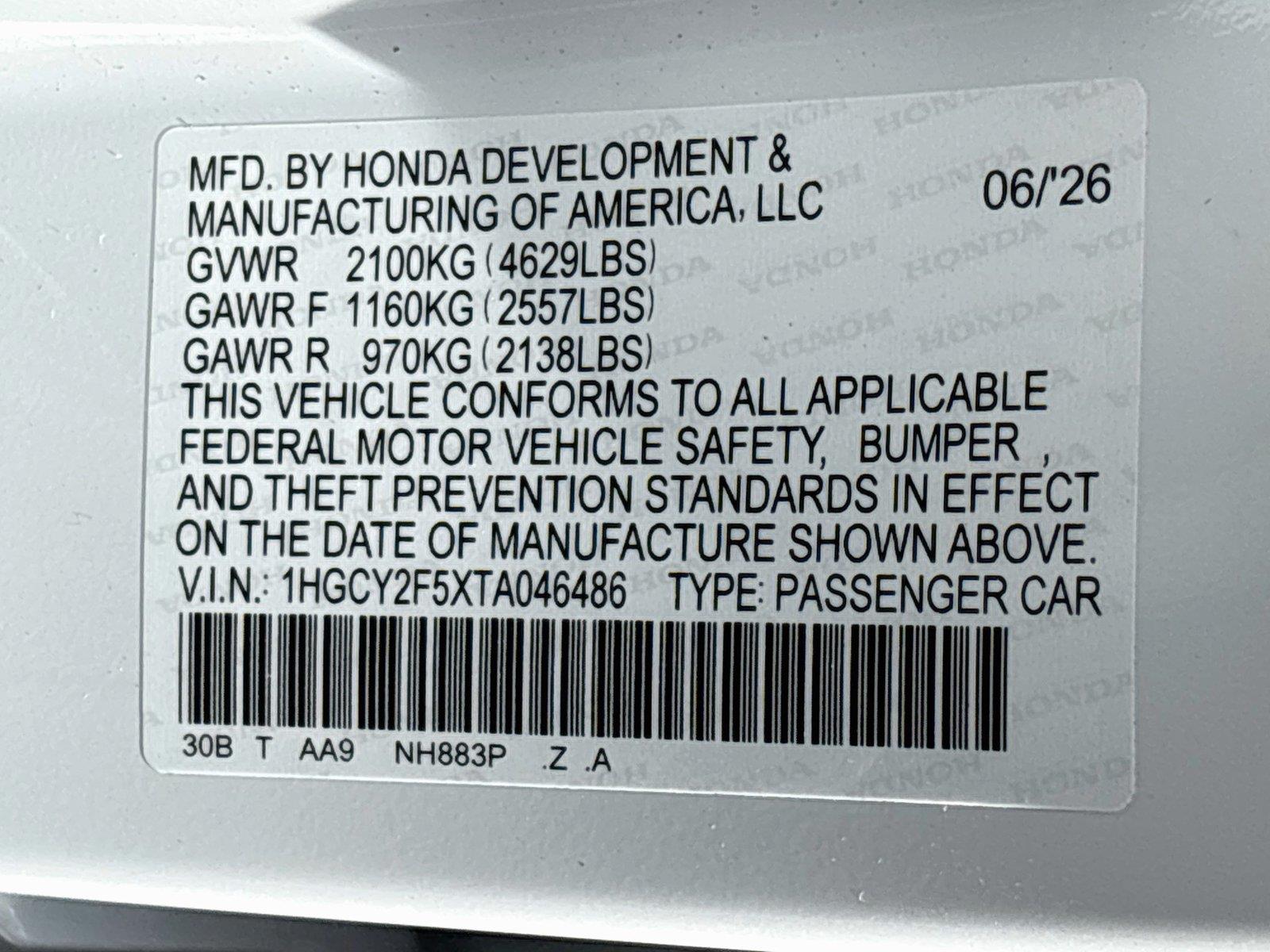 2026 Honda Accord Hybrid Sport