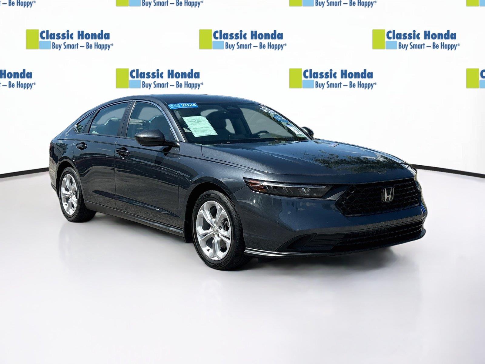 Meteorite Gray Metallic 2024 Honda Accord Sedan Front-Wheel Drive Continuously Variable Transmission