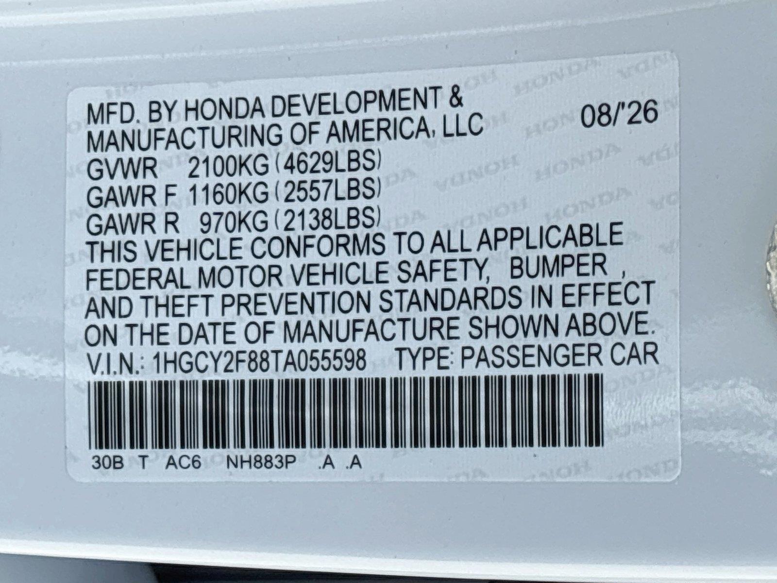 2026 Honda Accord Hybrid Touring