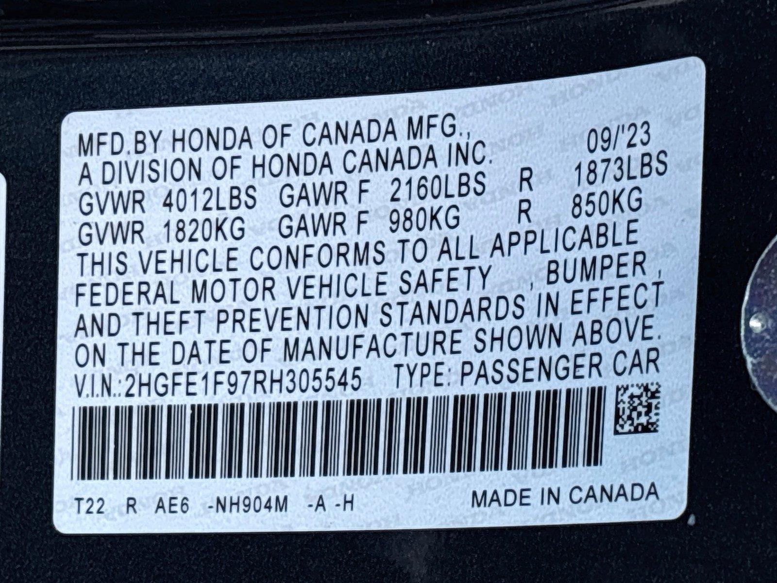 2024 Honda Civic Touring