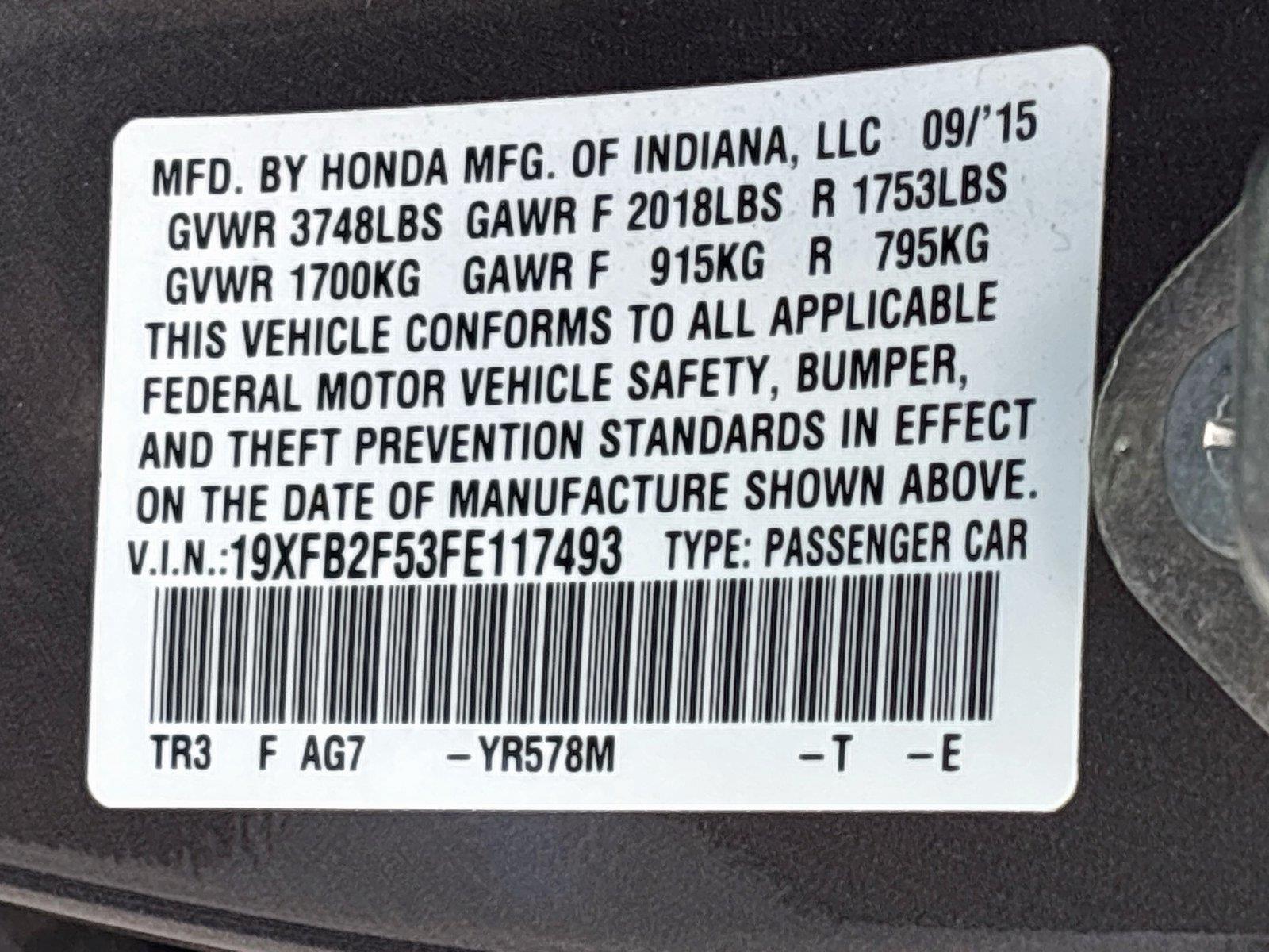 2015 Honda Civic Sedan LX