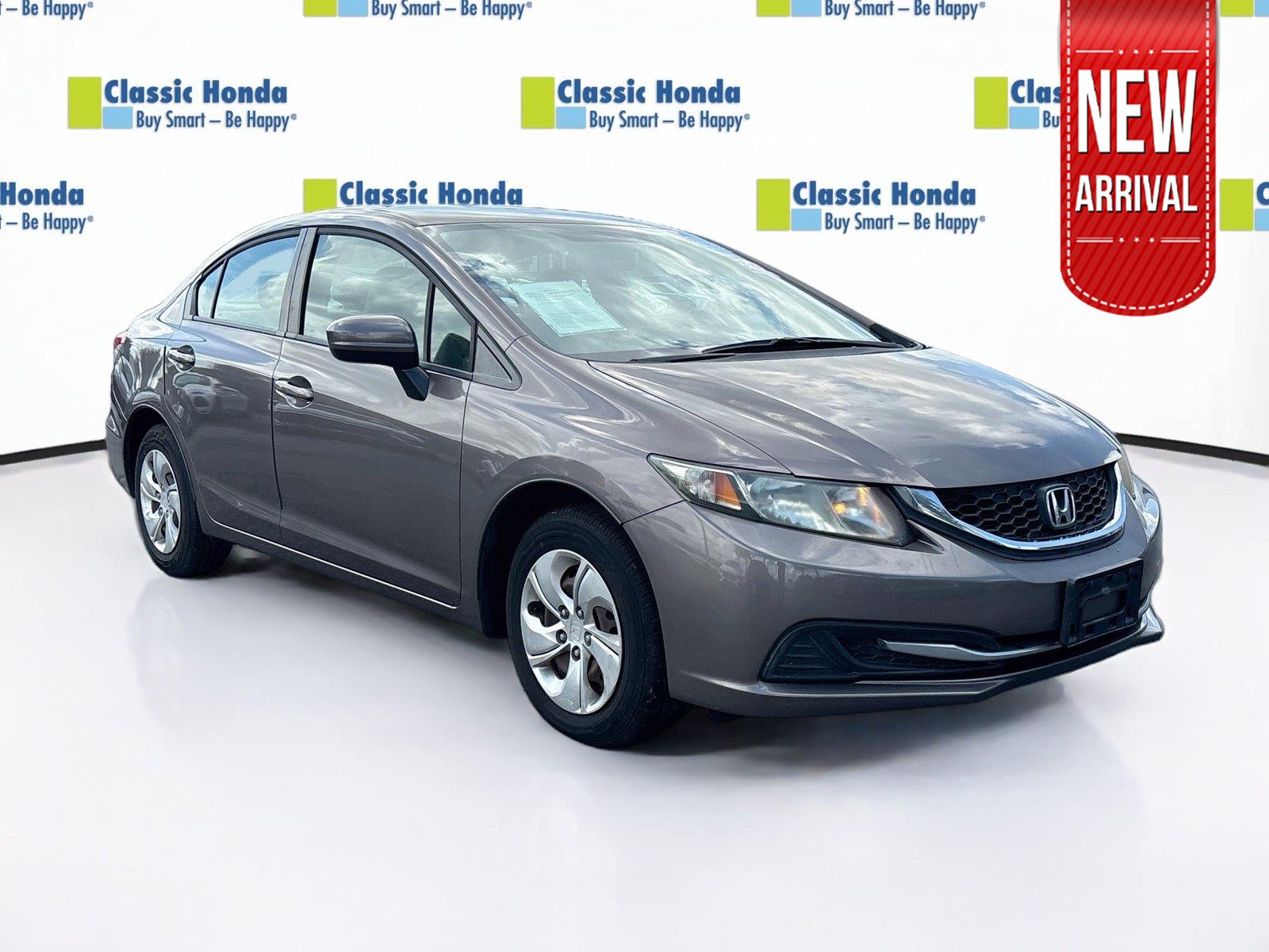 Urban Titanium Metallic 2015 Honda Civic Sedan Front-Wheel Drive Continuously Variable Transmission