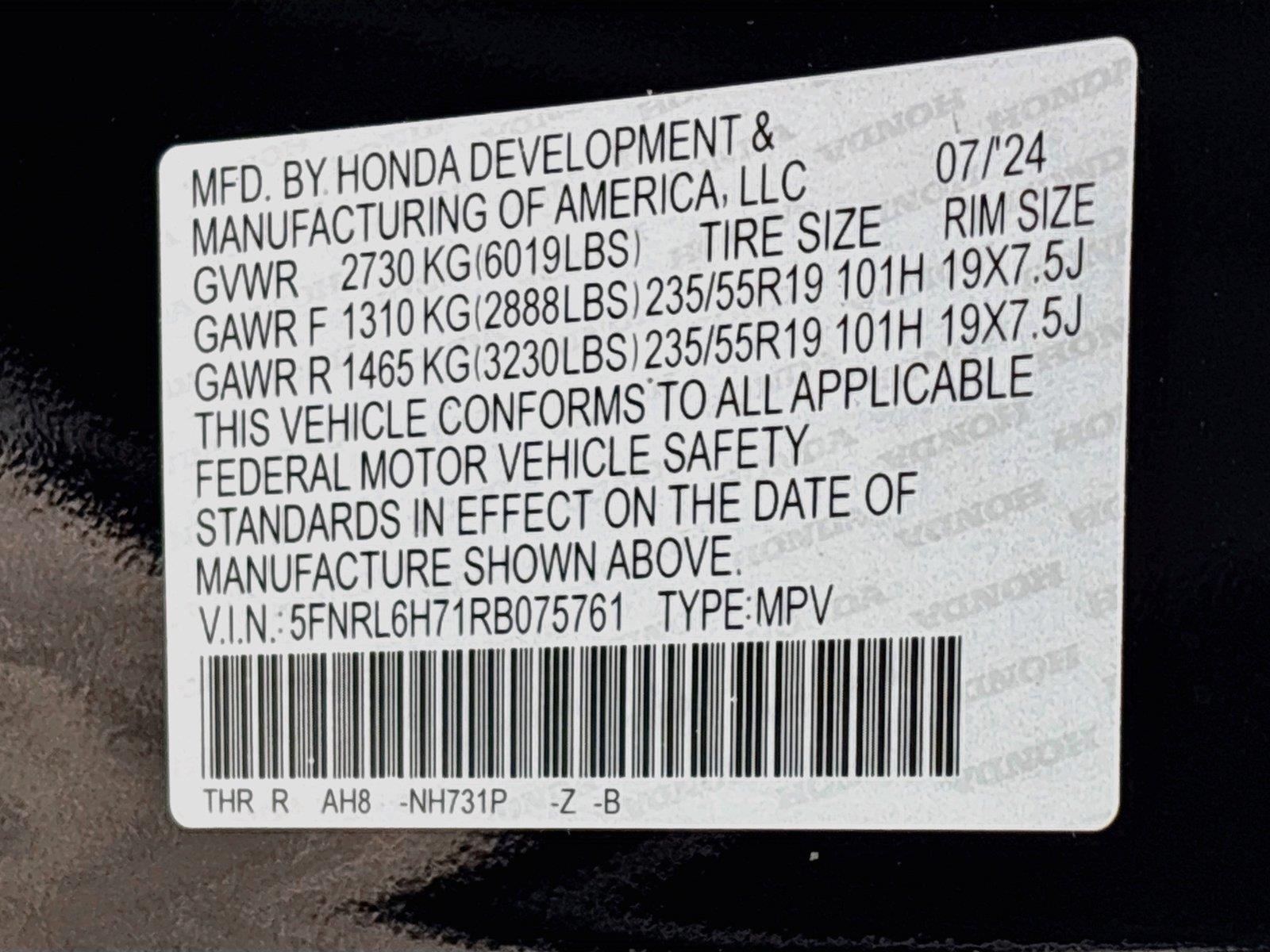2024 Honda Odyssey Sport