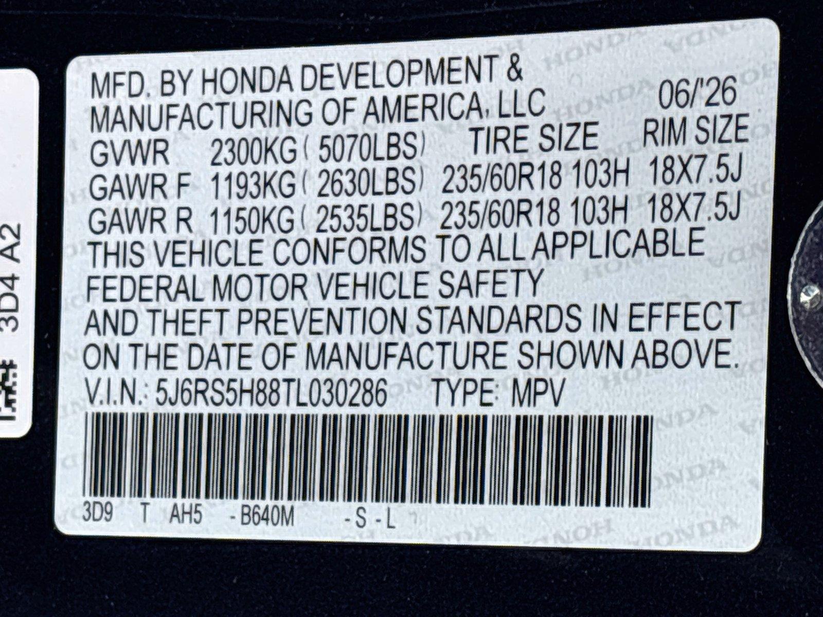 2026 Honda CR-V Hybrid Sport-L