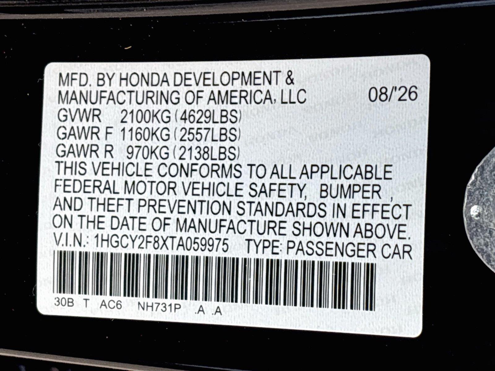 2026 Honda Accord Hybrid Touring
