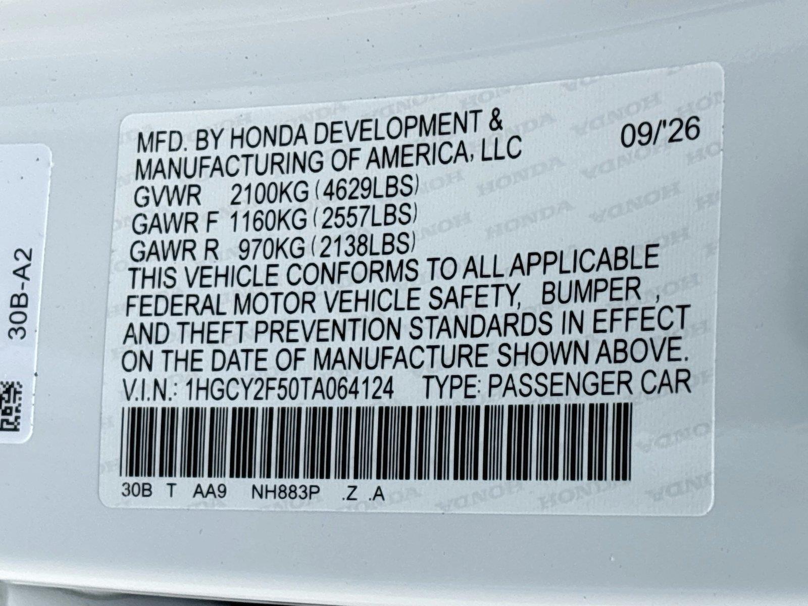 2026 Honda Accord Hybrid Sport