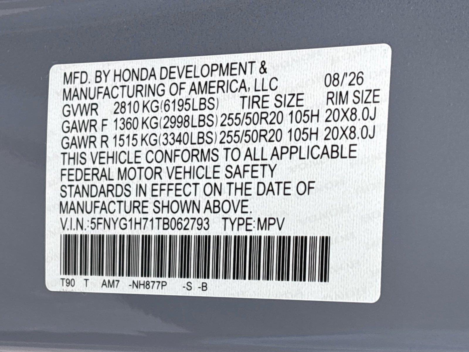 2026 Honda Pilot Touring
