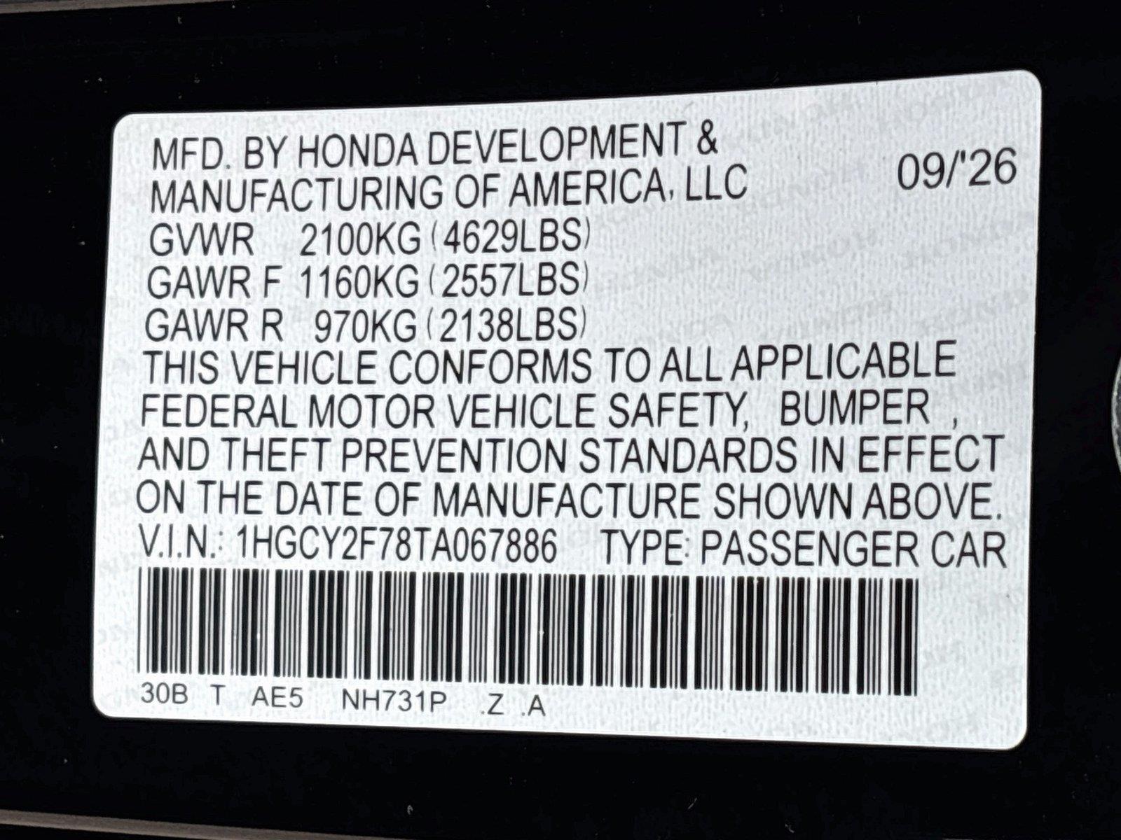 2026 Honda Accord Hybrid Sport-L