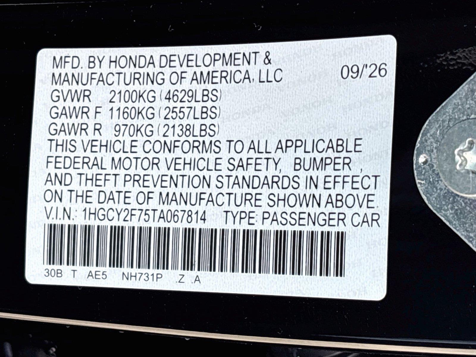 2026 Honda Accord Hybrid Sport-L