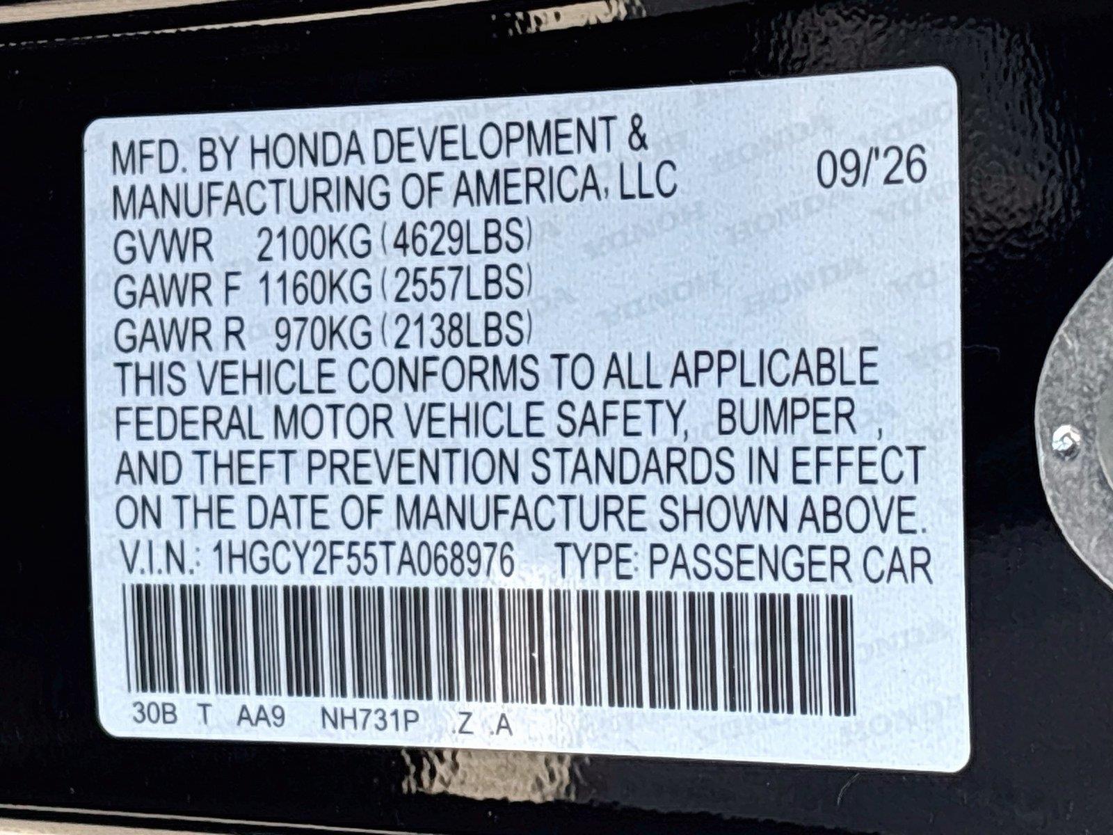 2026 Honda Accord Hybrid Sport
