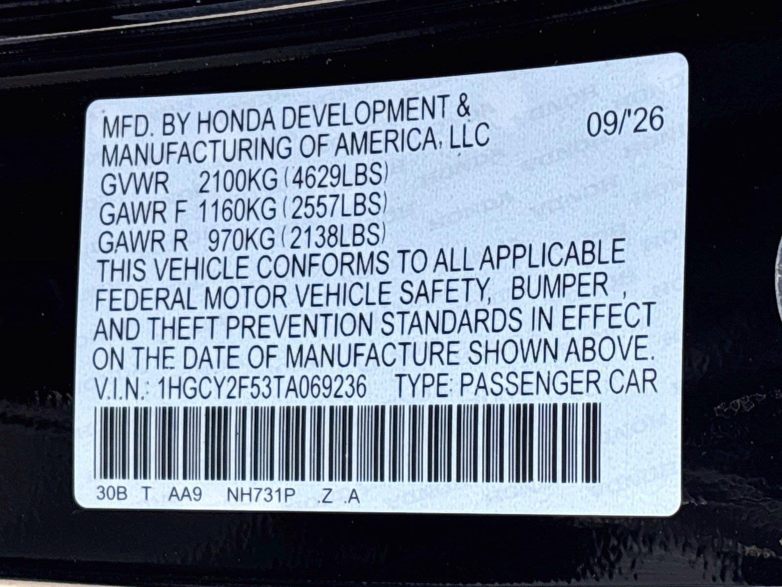 2026 Honda Accord Hybrid Sport