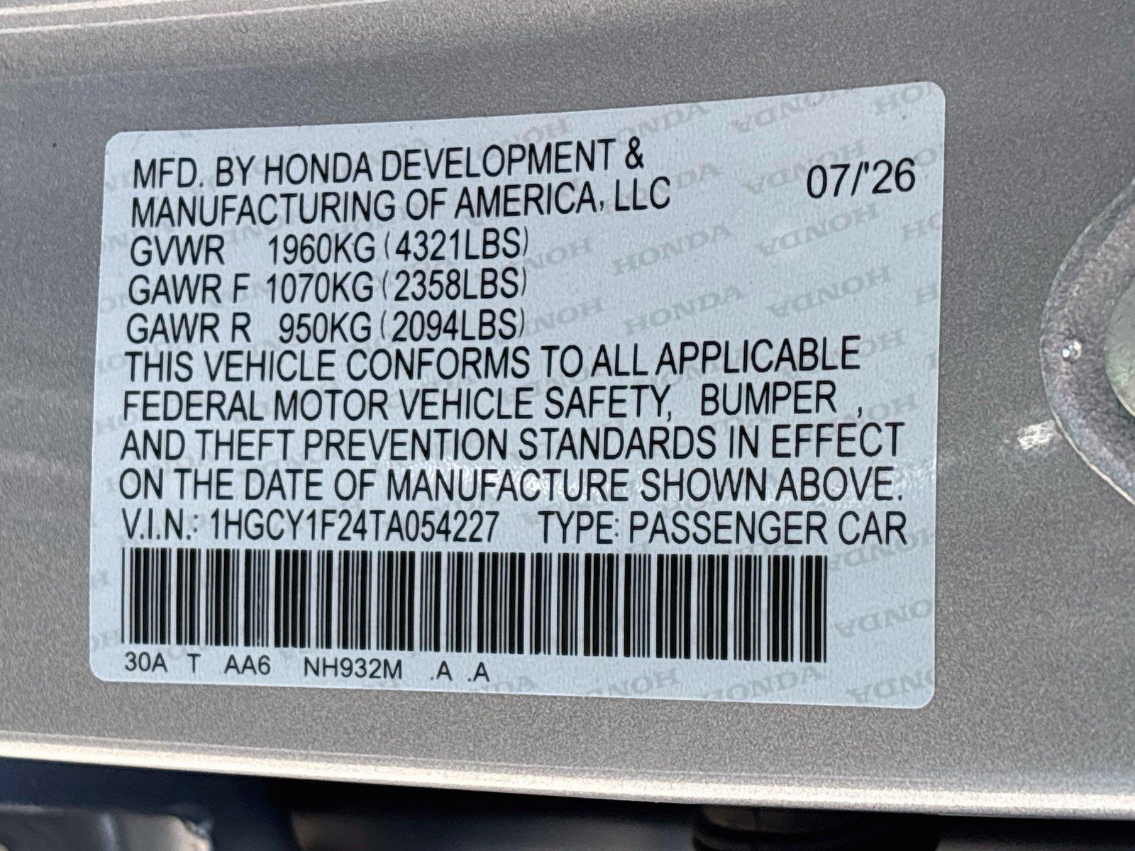 2026 Honda Accord Sedan LX