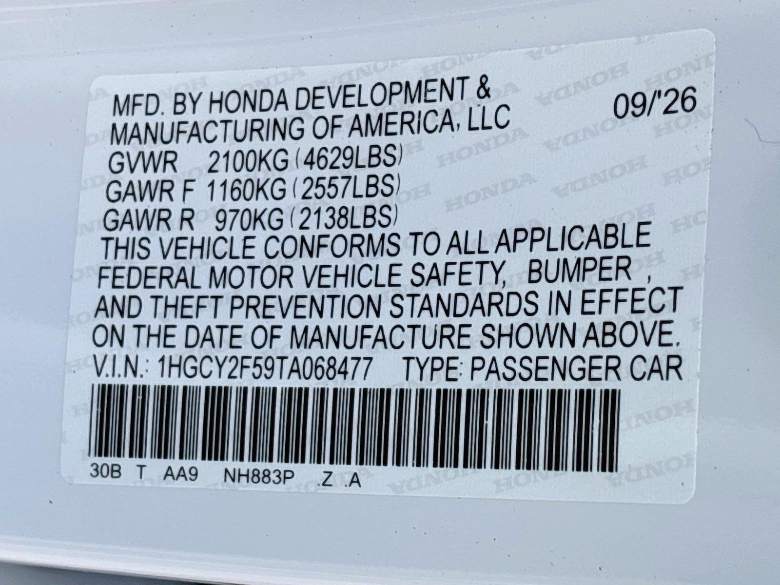 2026 Honda Accord Hybrid Sport