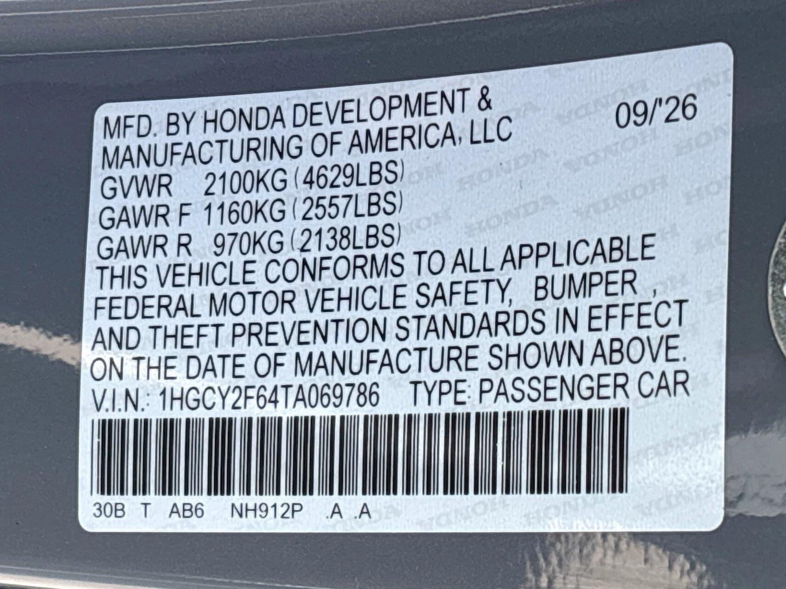 2026 Honda Accord Hybrid EX-L