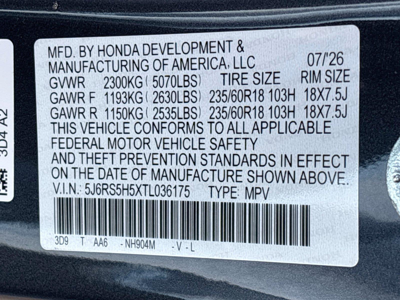 2026 Honda CR-V Hybrid Sport