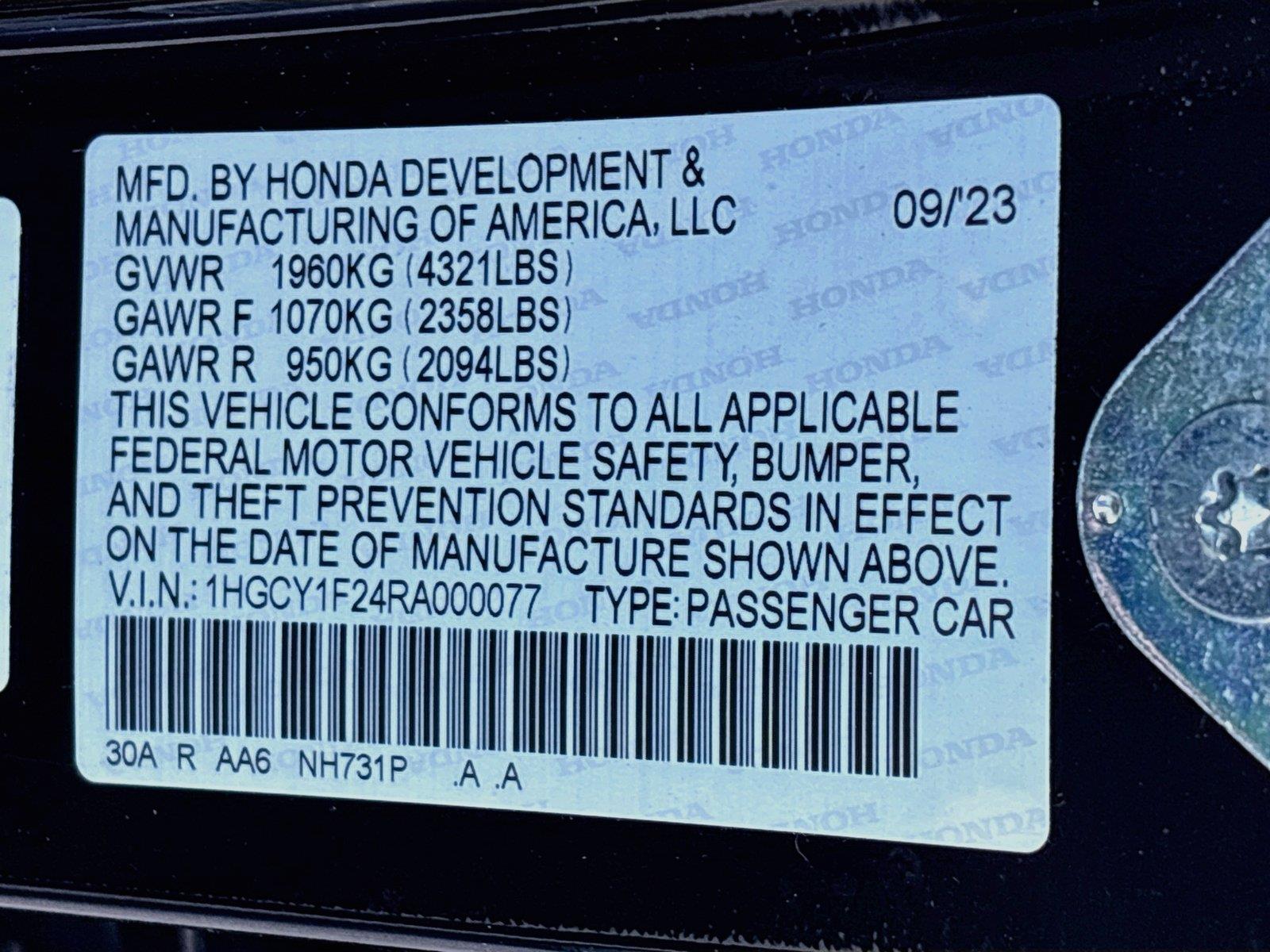 2024 Honda Accord Sedan LX