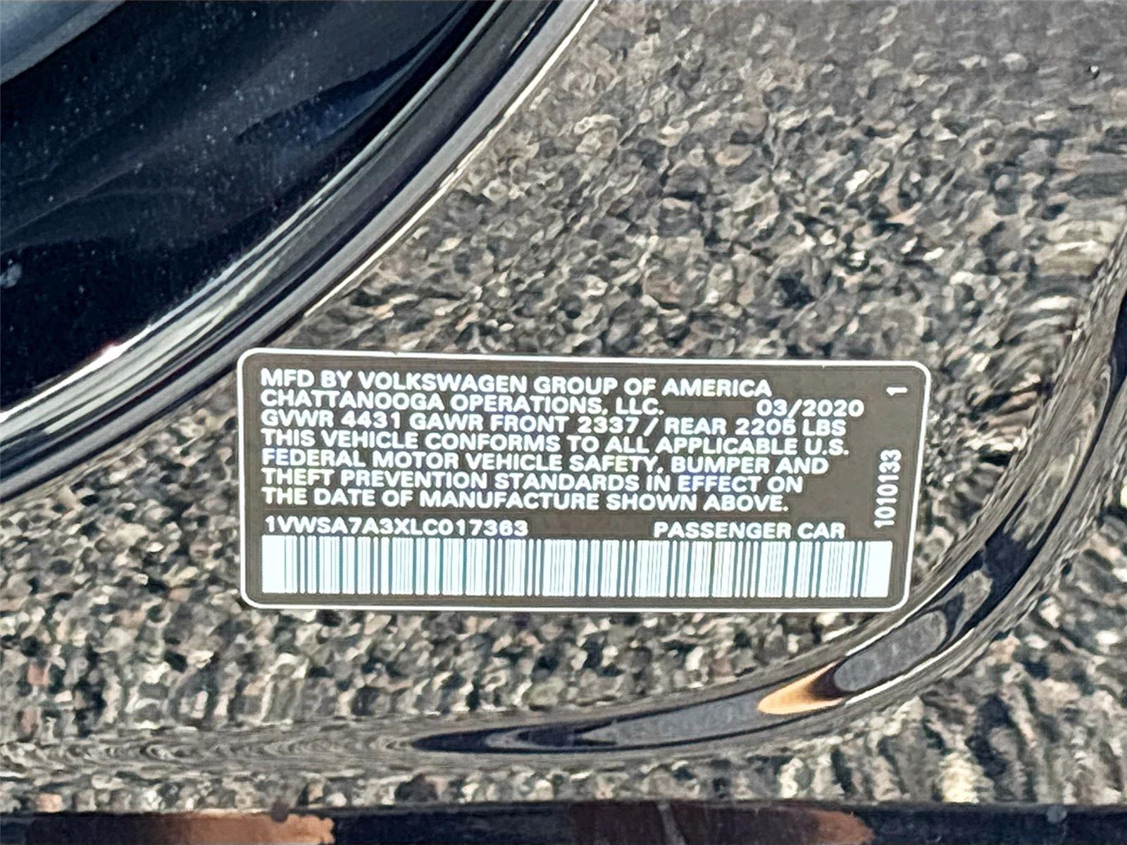 2020 Volkswagen Passat 2.0T SE