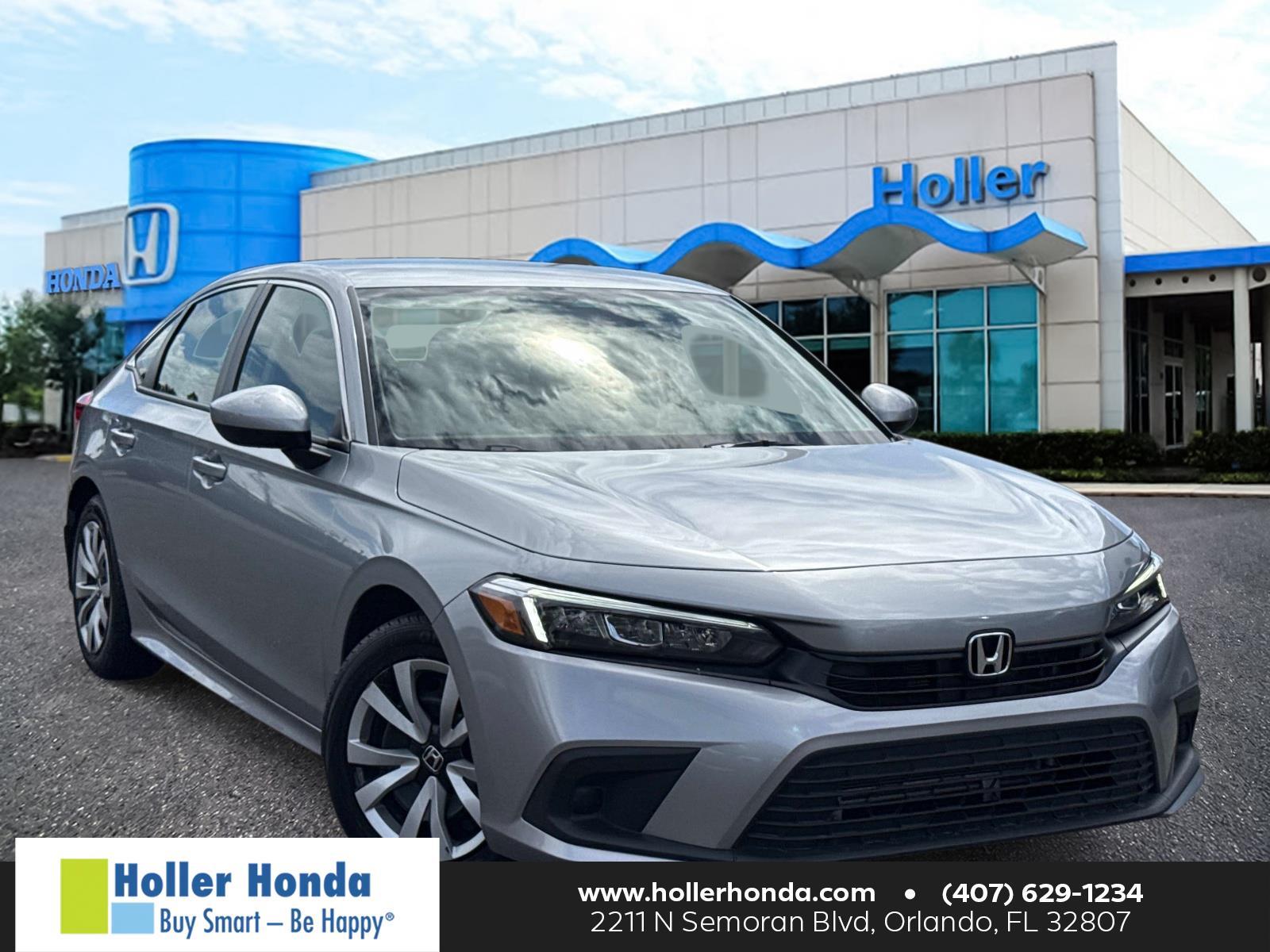 Lunar Silver Metallic 2023 Honda Civic LX FWD Sedan Front-Wheel Drive Continuously Variable Transmission