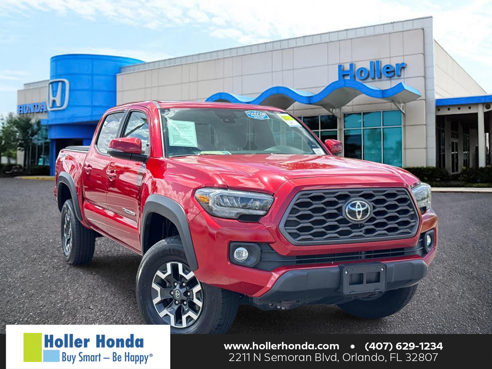 Barcelona Red Metallic 2021 Toyota Tacoma TRD Off Road Double Cab 4WD Pickup Truck Four-Wheel Drive 6-Speed Automatic