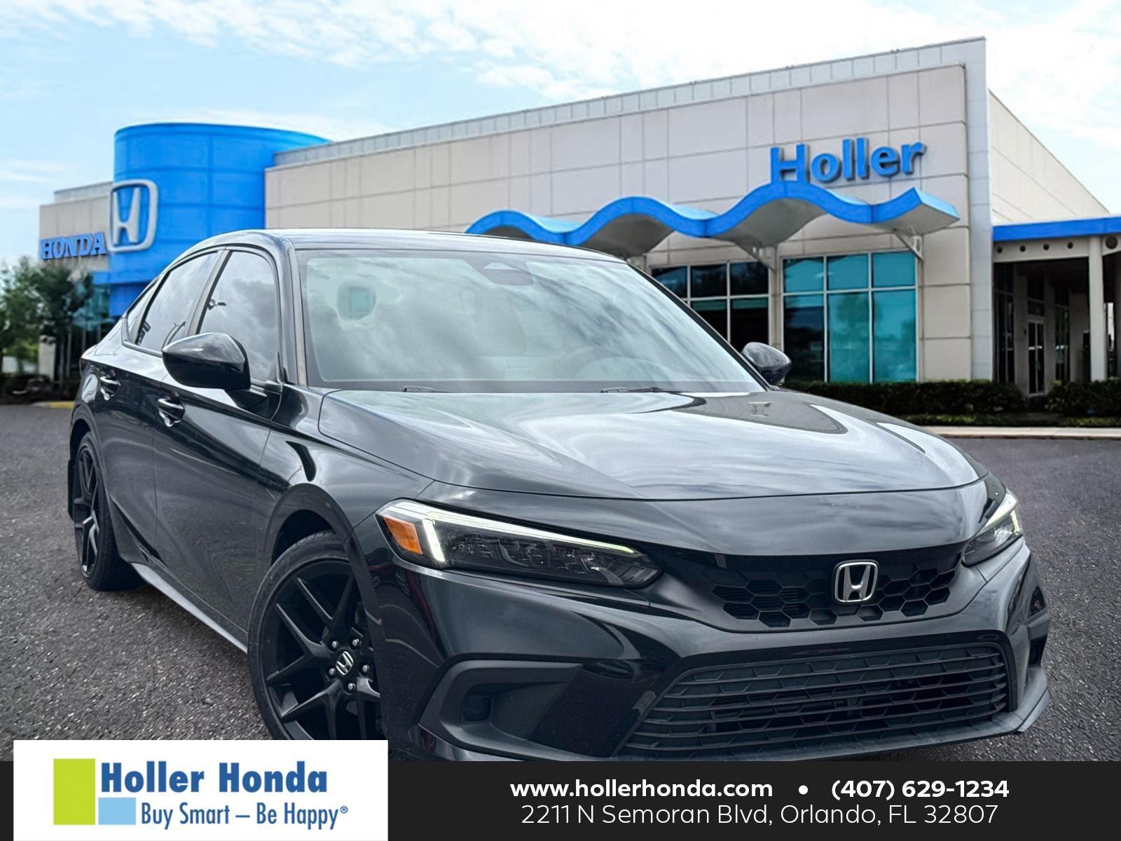Crystal Black Pearl 2023 Honda Civic Hatchback Sport FWD Hatchback Front-Wheel Drive Continuously Variable Transmission