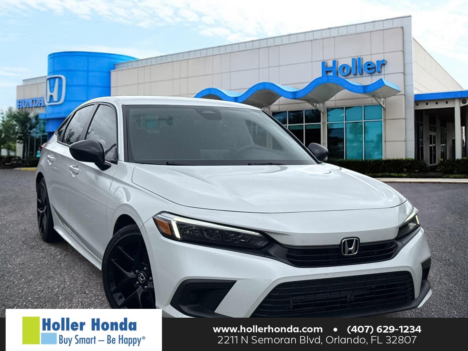 Platinum White Pearl 2024 Honda Civic Sport FWD Sedan Front-Wheel Drive 7-Speed CVT