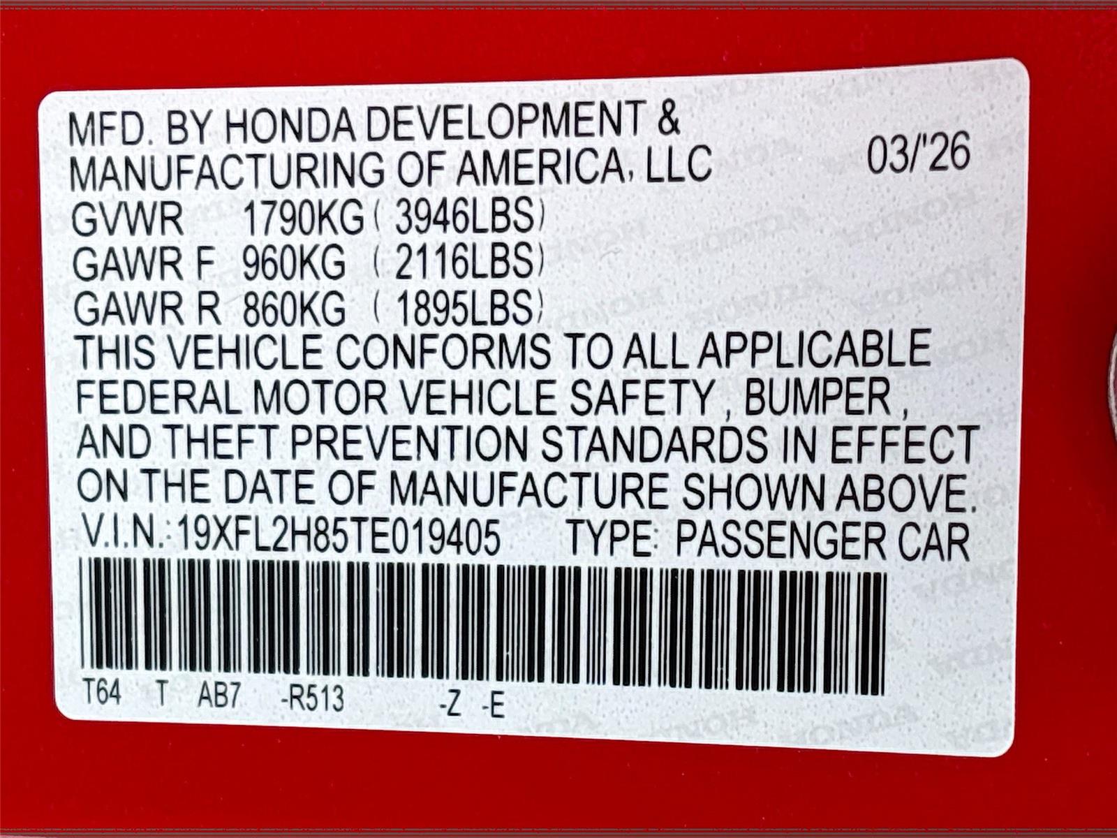 2026 Honda Civic Sport