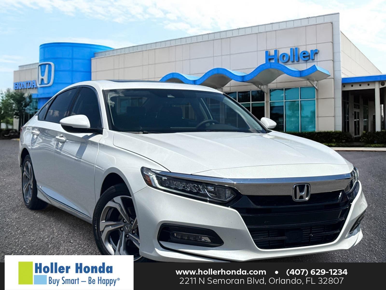 Platinum White Pearl 2019 Honda Accord 1.5T EX-L FWD Sedan Front-Wheel Drive Continuously Variable Transmission