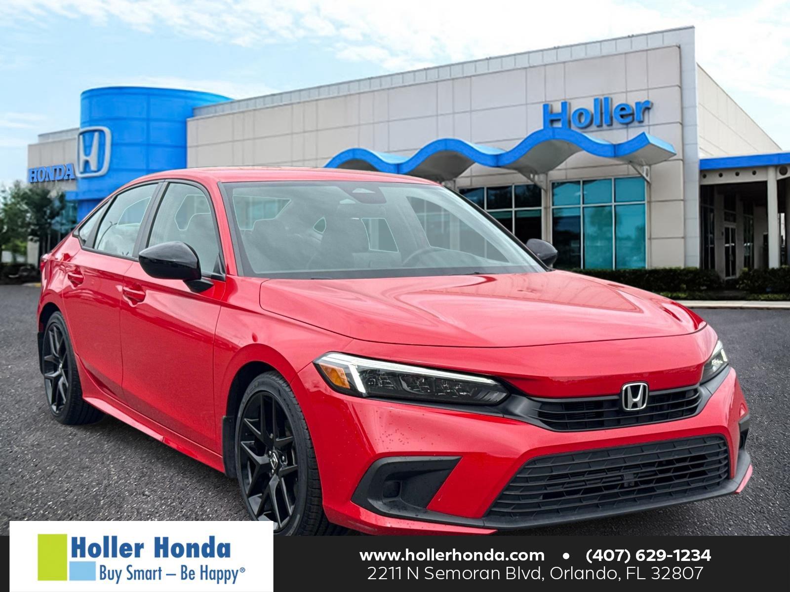 Rallye Red 2024 Honda Civic Sedan Front-Wheel Drive 7-Speed CVT