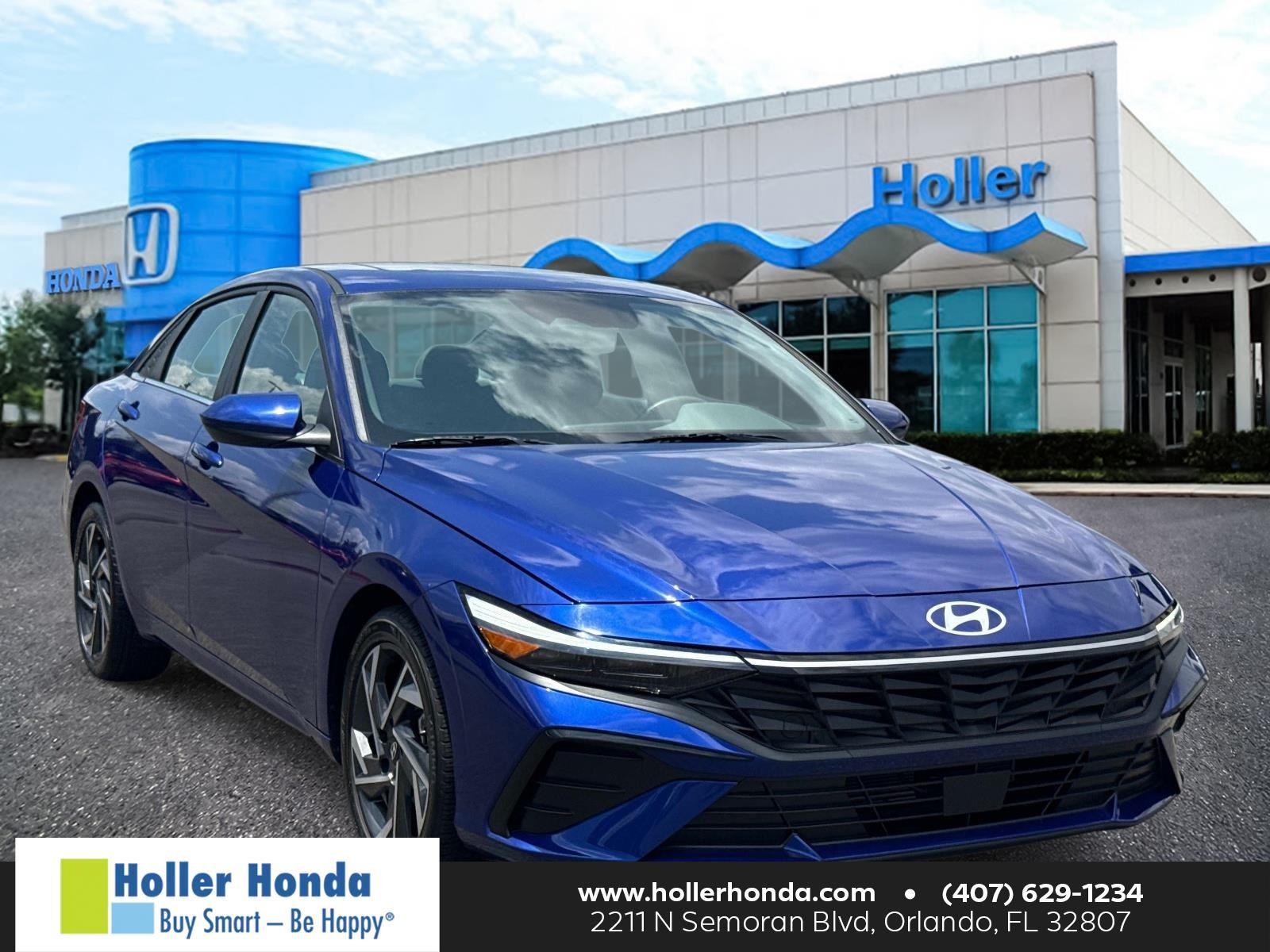 Blue 2024 Hyundai Elantra Sedan Front-Wheel Drive Continuously Variable Transmission
