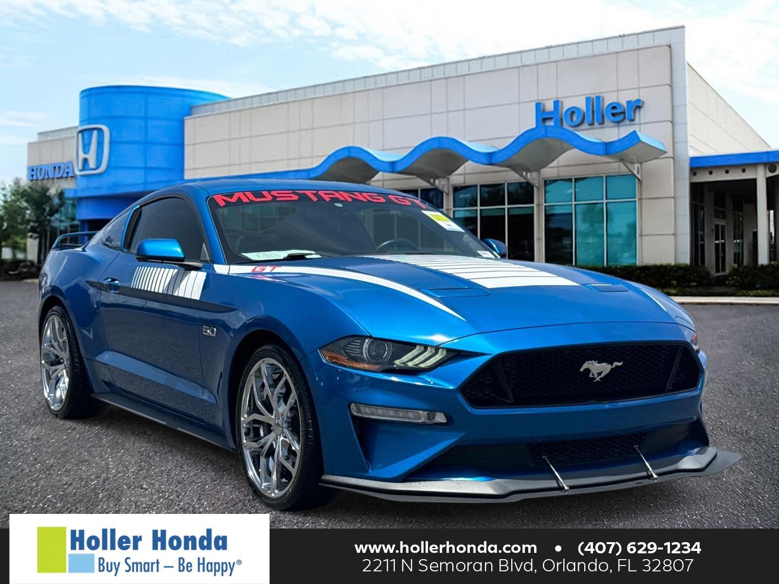Velocity Blue 2020 Ford Mustang Coupe Rear-Wheel Drive Automatic