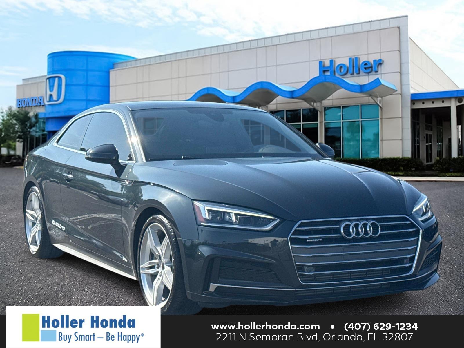 Manhattan Gray Metallic 2019 Audi A5 Coupe All-Wheel Drive Automatic