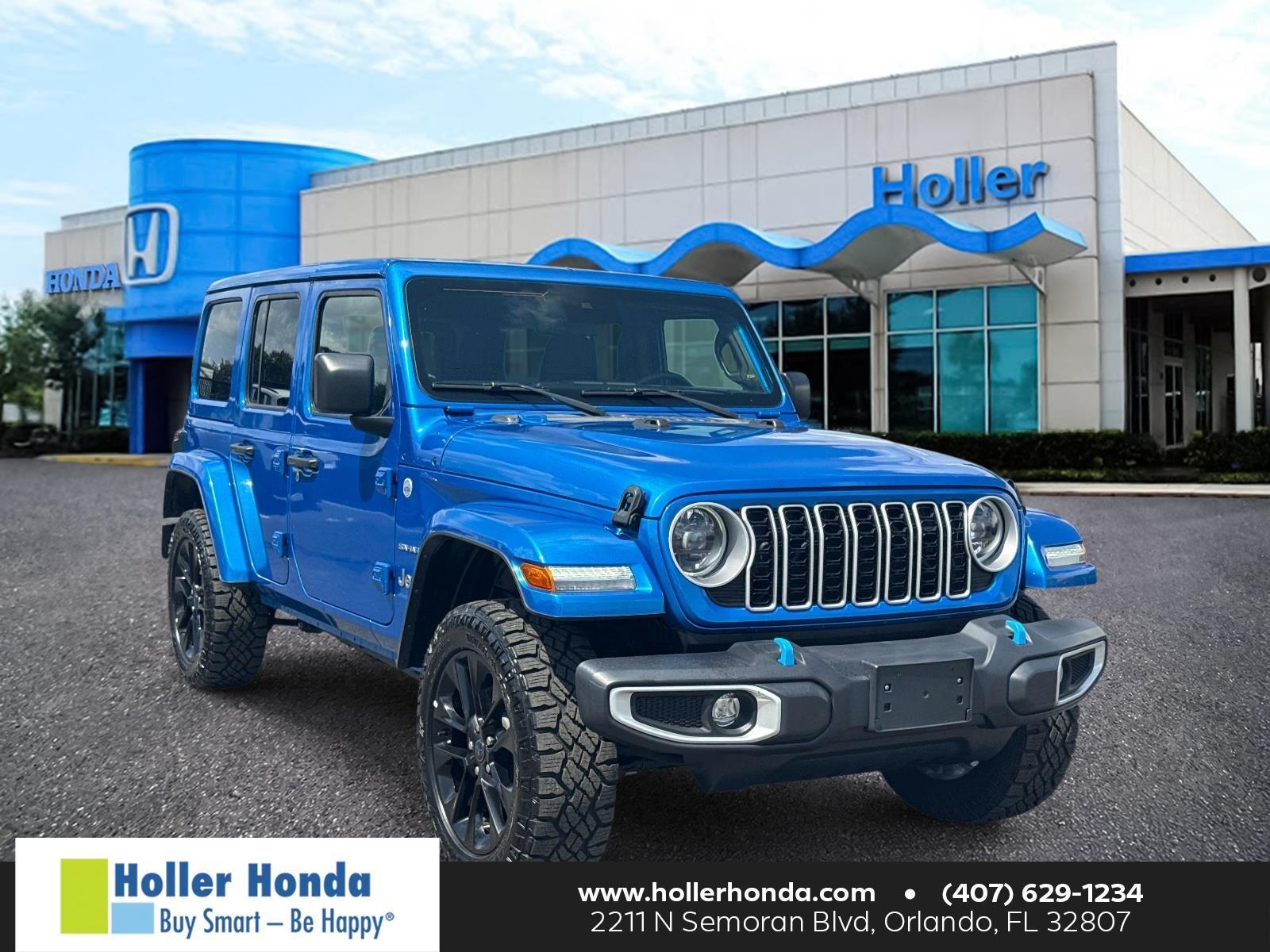 Hydro Blue Pearlcoat 2024 Jeep Wrangler 4xe SUV / Crossover Four-Wheel Drive 8-Speed Automatic