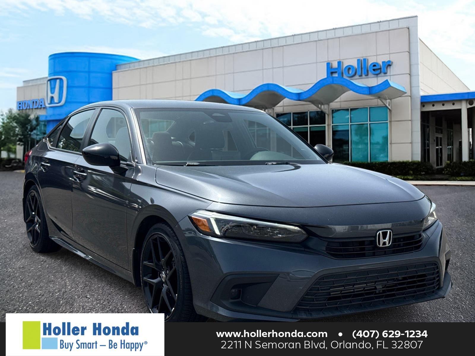 Meteorite Gray Metallic 2024 Honda Civic Sedan Front-Wheel Drive 7-Speed CVT