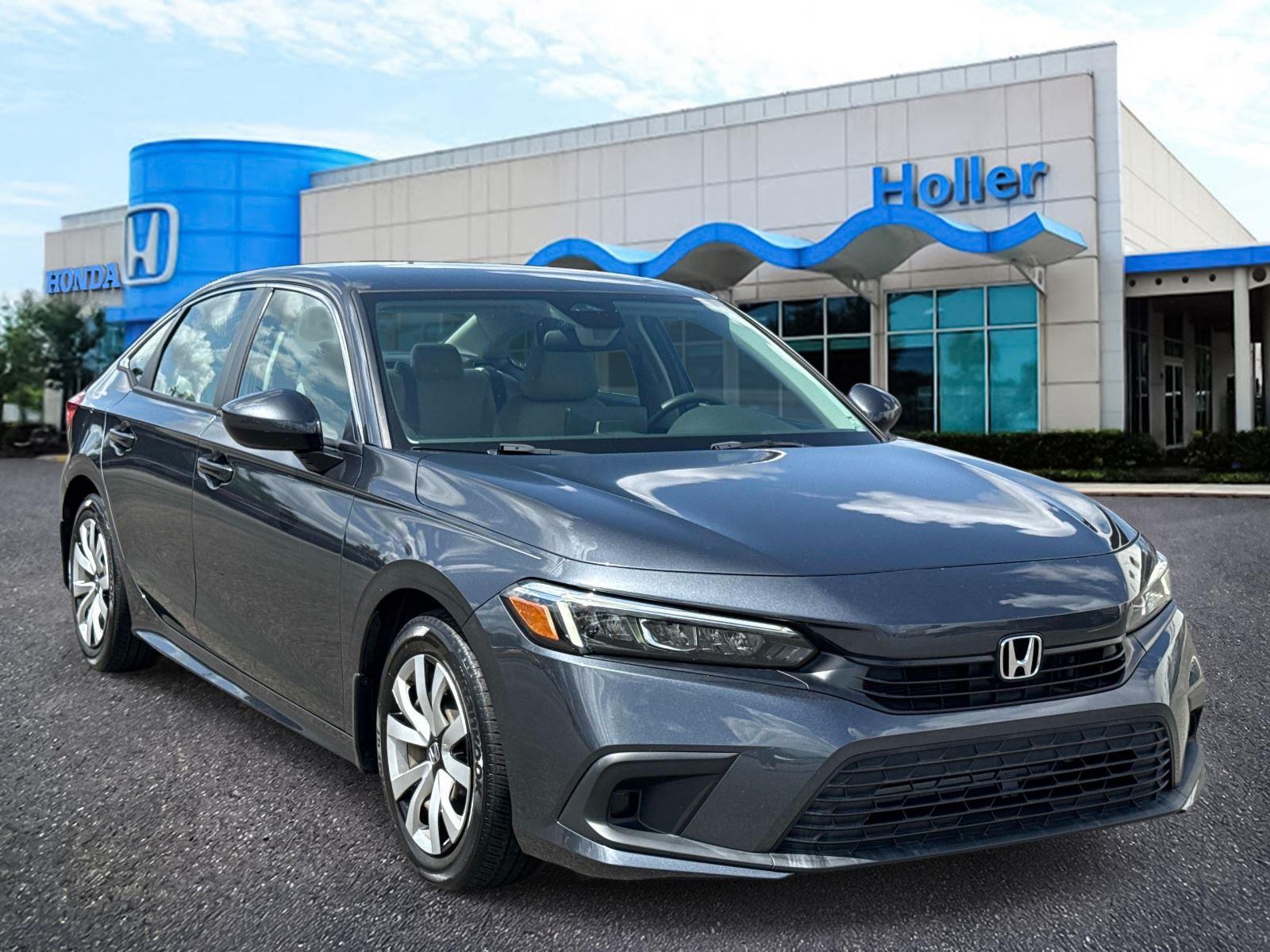 Meteorite Gray Metallic 2023 Honda Civic Sedan Front-Wheel Drive Continuously Variable Transmission