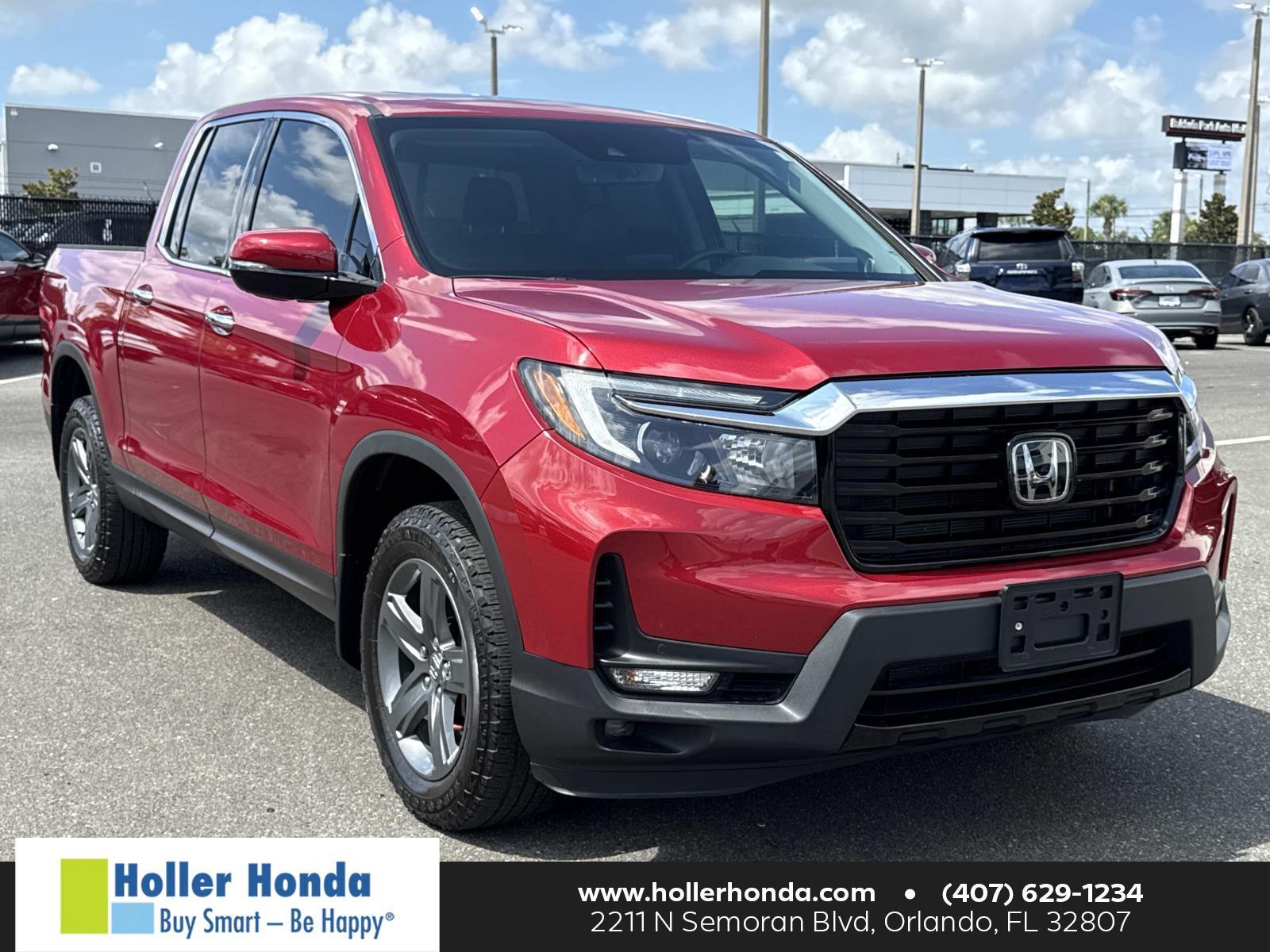 Radiant Red Metallic II 2023 Honda Ridgeline Pickup Truck All-Wheel Drive 9-Speed Automatic