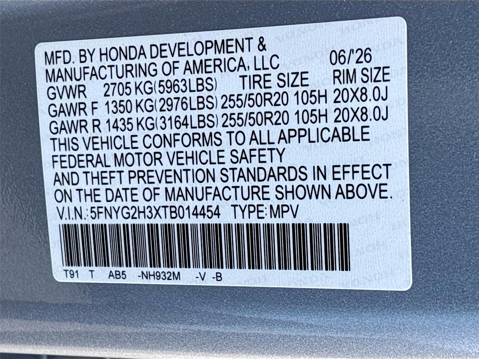 2026 Honda Pilot Sport