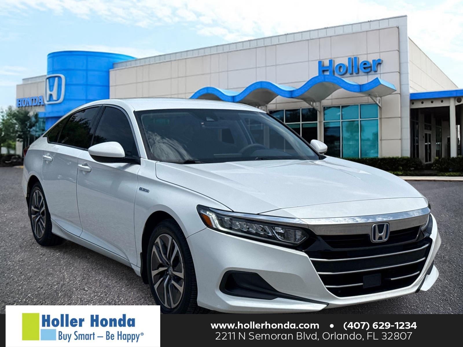 Platinum White Pearl 2022 Honda Accord Hybrid Sedan Front-Wheel Drive 1-Speed Dual Clutch