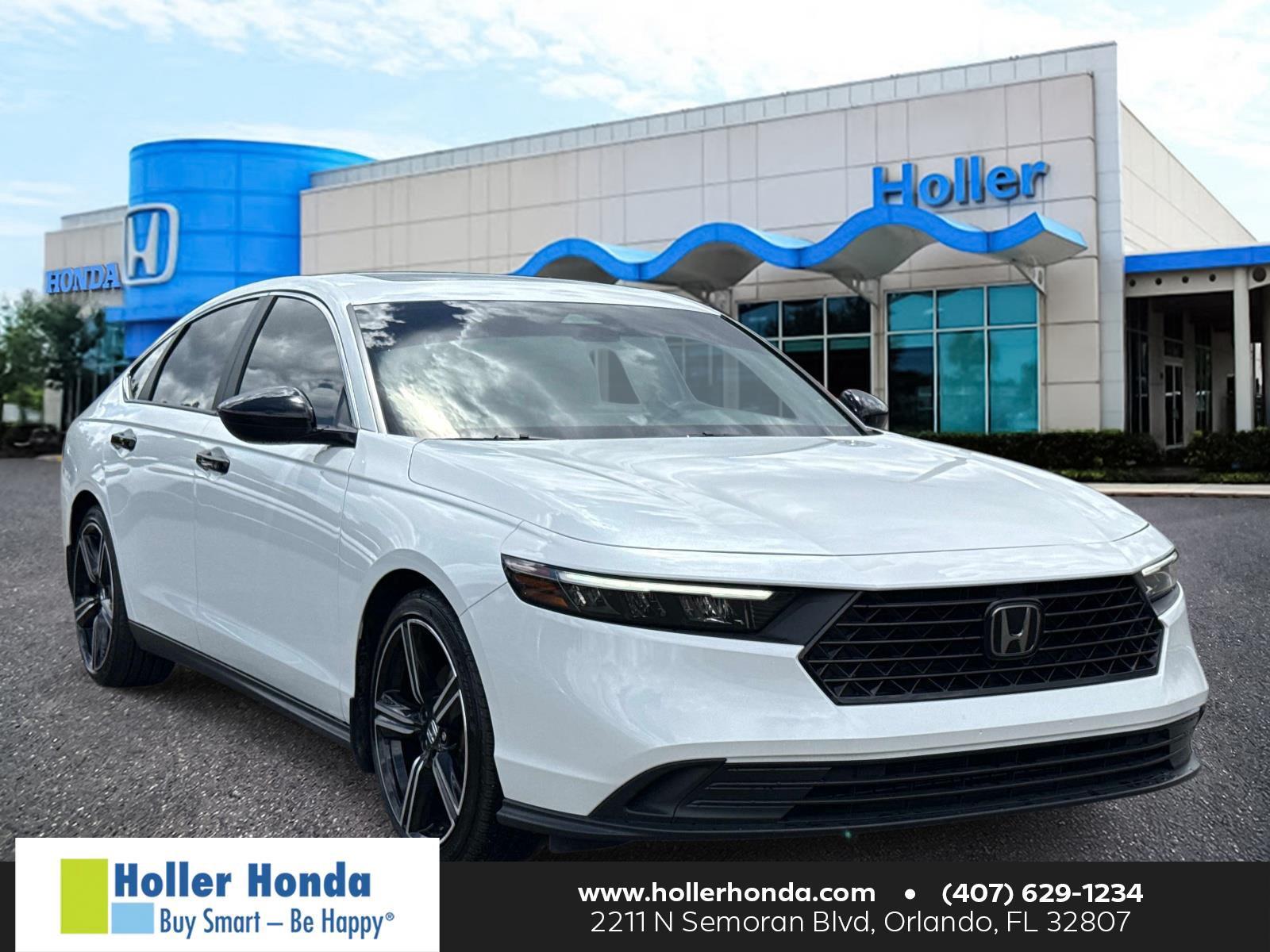 Platinum White Pearl 2024 Honda Accord Hybrid Sedan Front-Wheel Drive 1-Speed Dual Clutch