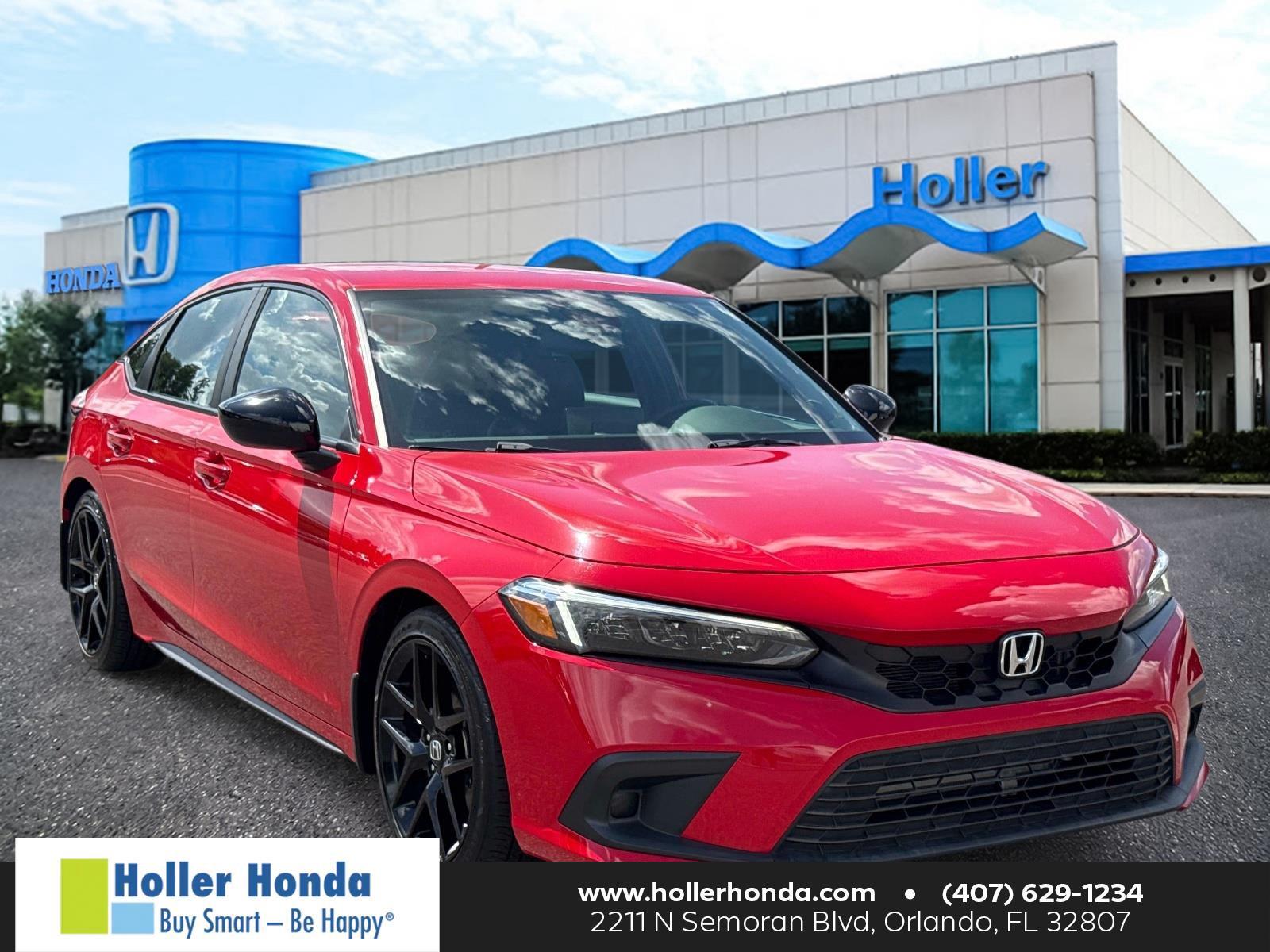 Rallye Red 2024 Honda Civic Hatchback Hatchback Front-Wheel Drive 7-Speed CVT