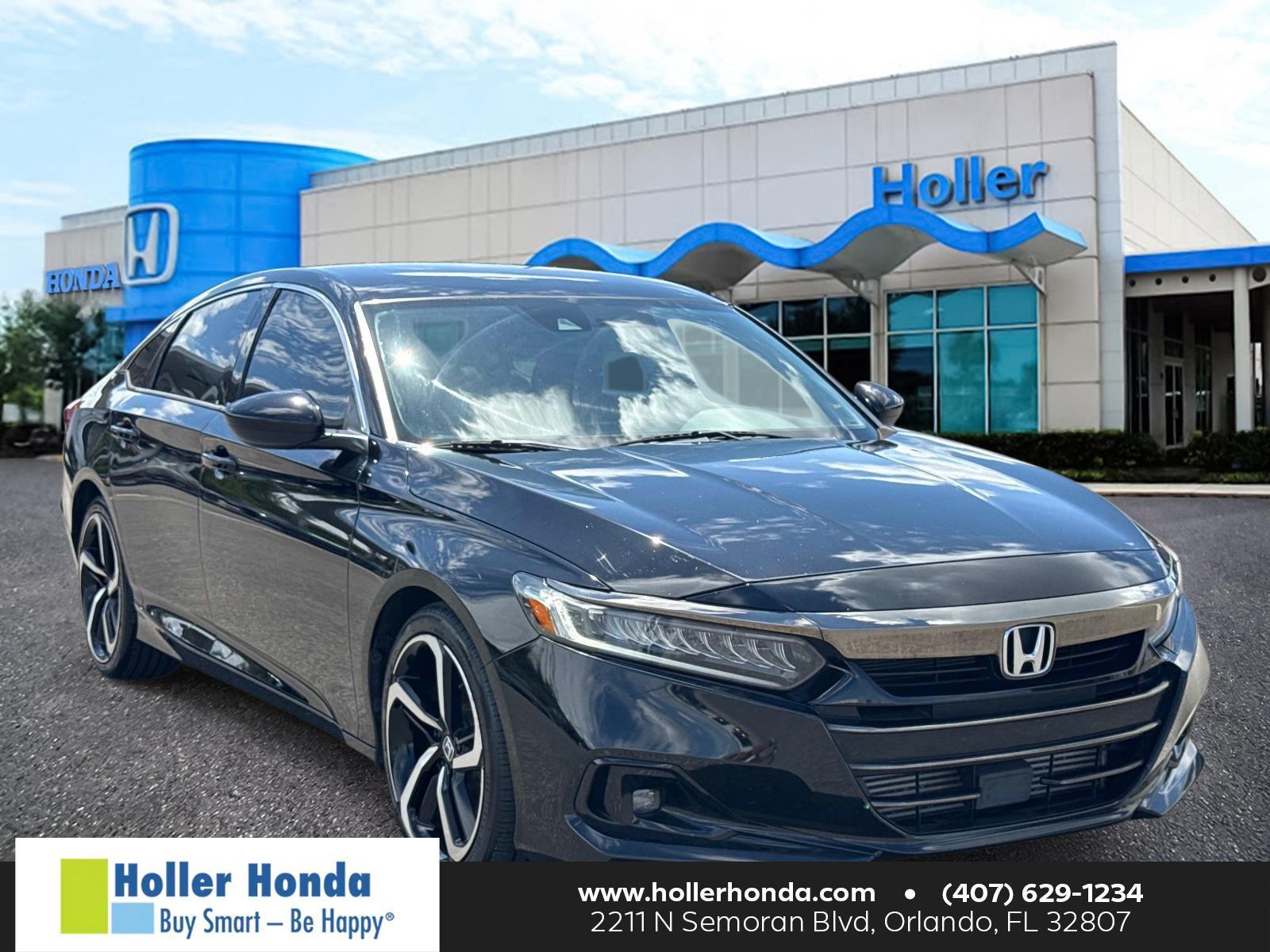 Crystal Black Pearl 2021 Honda Accord Sedan Front-Wheel Drive Continuously Variable Transmission