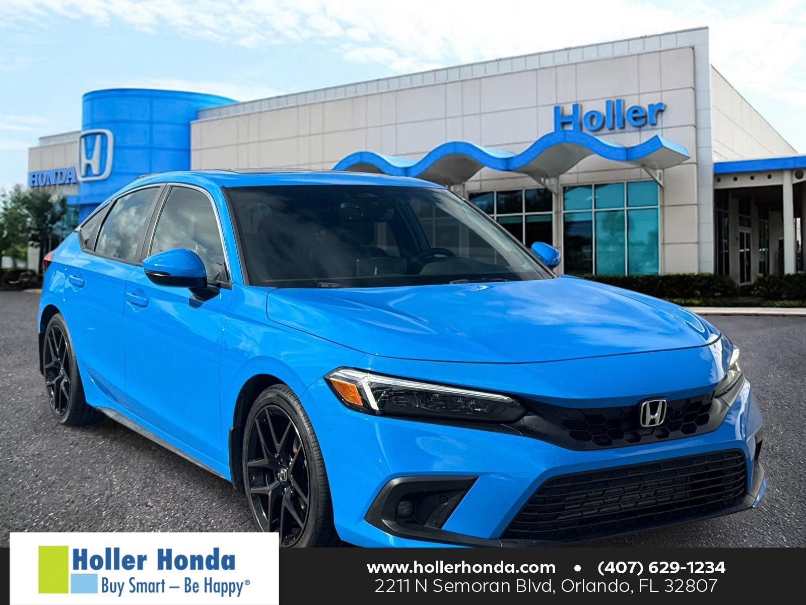 Boost Blue Pearl 2024 Honda Civic Hatchback Hatchback Front-Wheel Drive 6-Speed Manual
