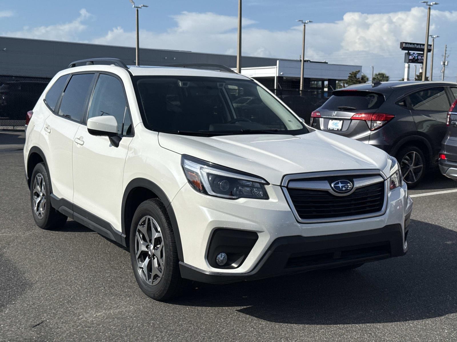 Crystal White Pearl 2021 Subaru Forester SUV / Crossover All-Wheel Drive Continuously Variable Transmission