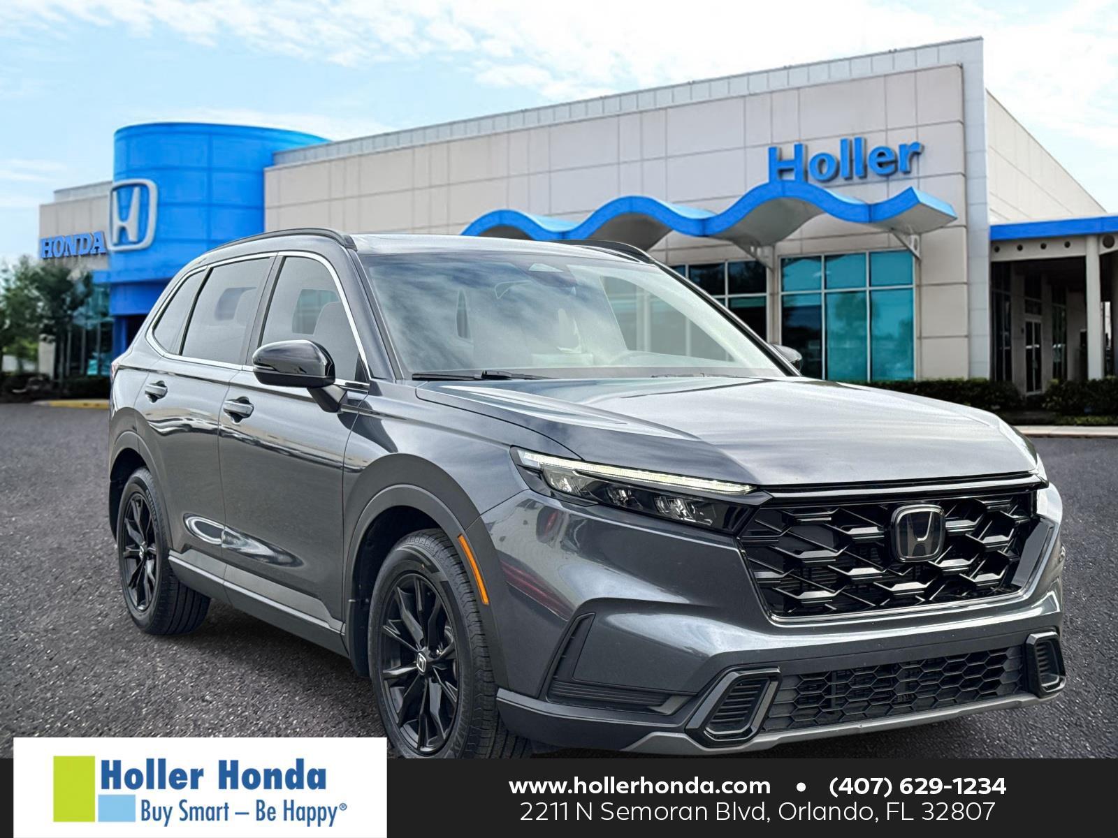 Meteorite Gray Metallic 2024 Honda CR-V Hybrid SUV / Crossover Front-Wheel Drive Continuously Variable Transmission