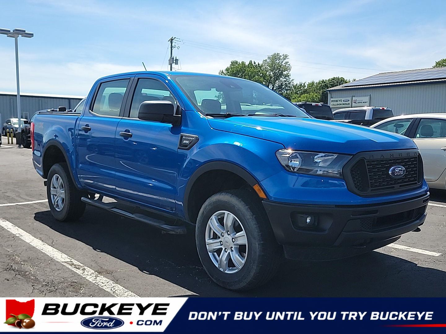 Velocity Blue 2022 Ford Ranger XL SuperCrew 4WD Pickup Truck Four-Wheel Drive Automatic