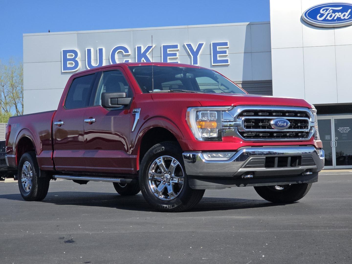 Rapid Red Metallic Tinted Clearcoat 2021 Ford F-150 XLT SuperCrew 4WD Pickup Truck Four-Wheel Drive Automatic