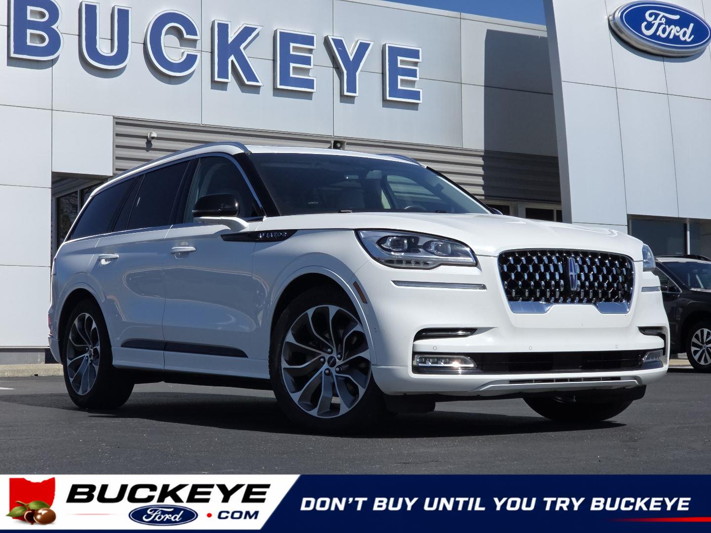 Pristine White Metallic Tri-Coat 2023 Lincoln Aviator Grand Touring AWD SUV / Crossover All-Wheel Drive Automatic