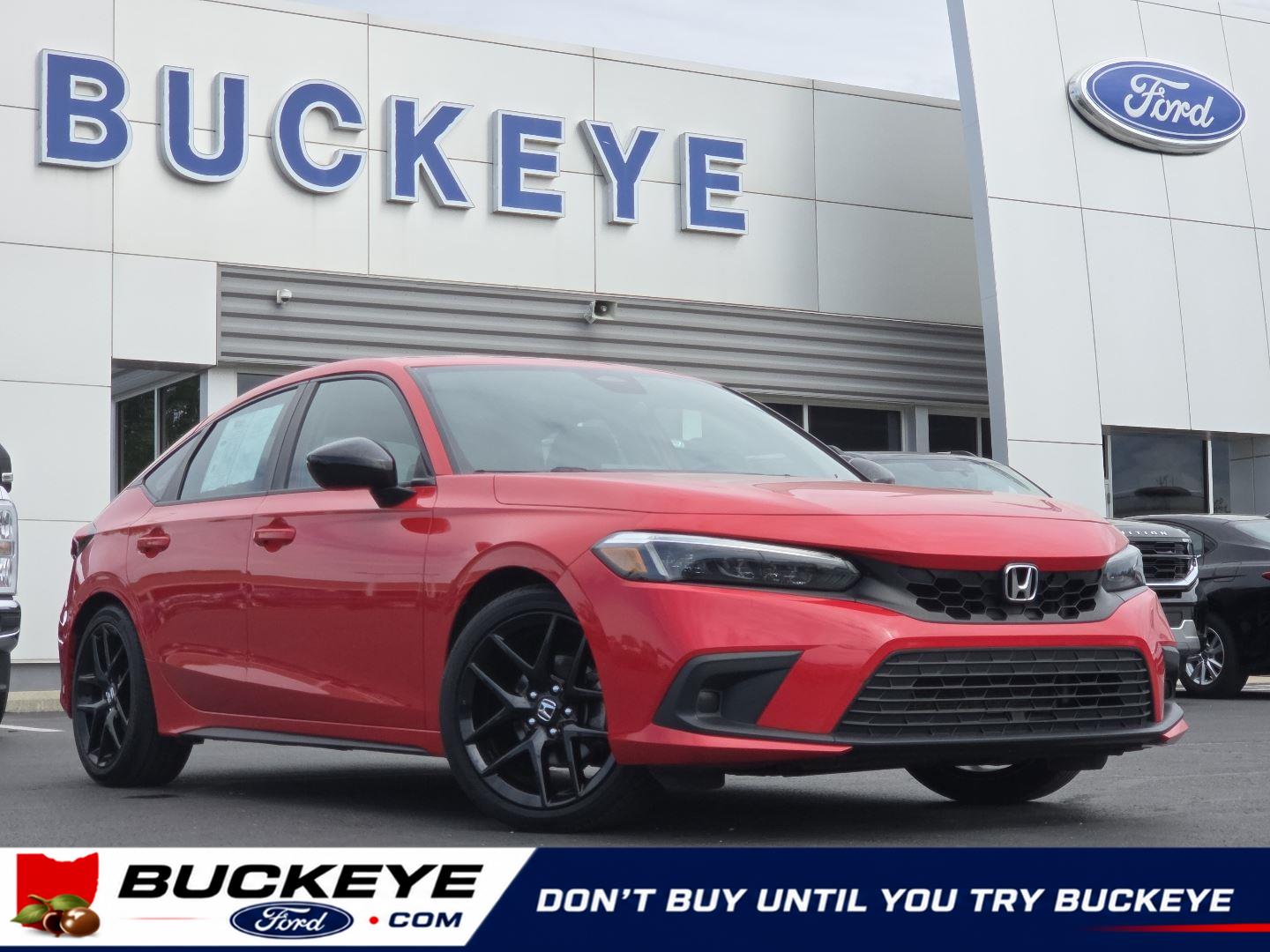 Rallye Red 2022 Honda Civic Hatchback Sport FWD Hatchback Front-Wheel Drive Continuously Variable Transmission